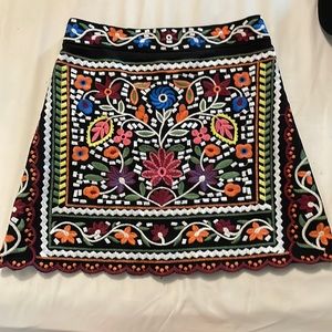 Lulus Embroidered Mini Skirt, Small